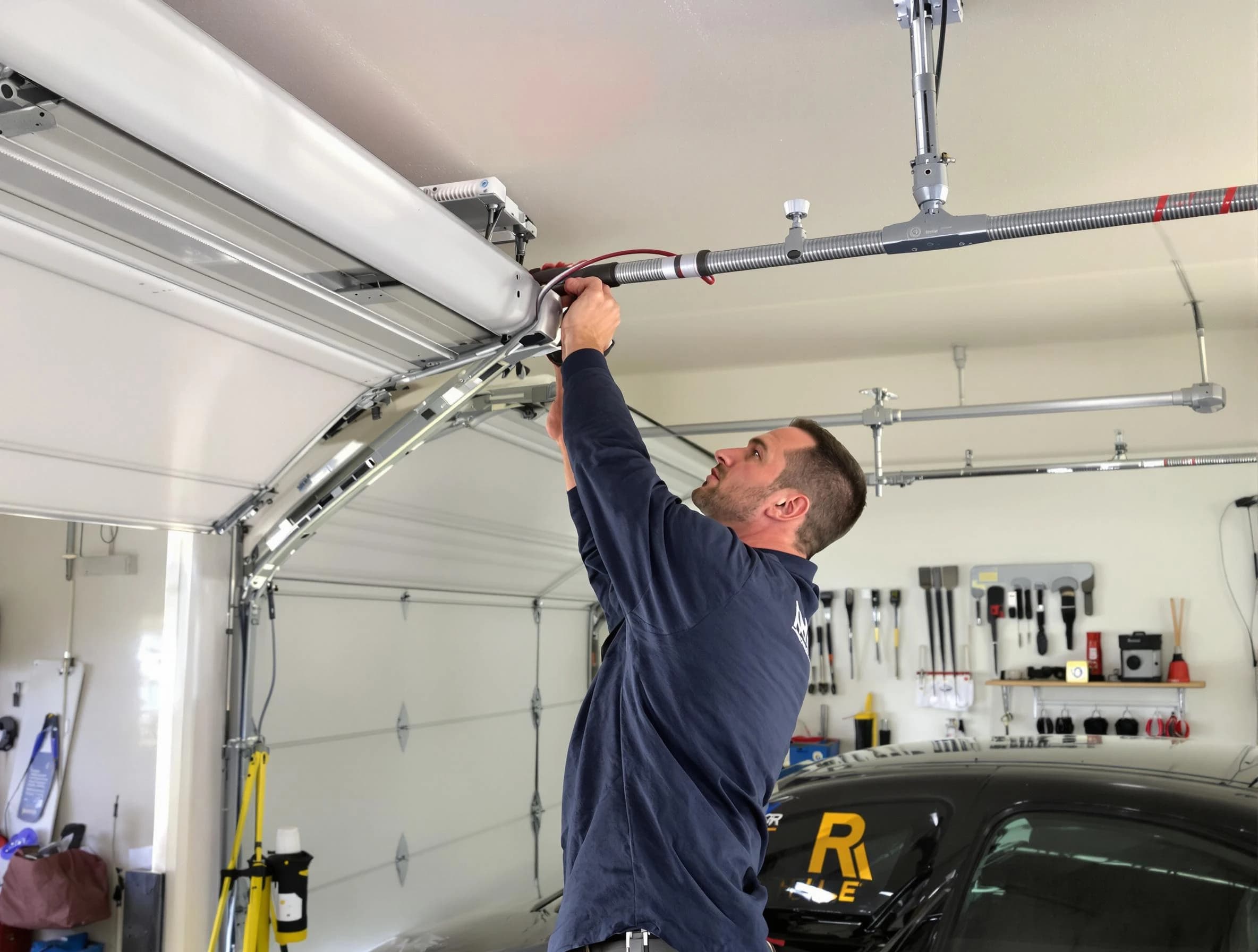 Pawtucket Garage Door Repair technician performing garage door cable repair in Pawtucket
