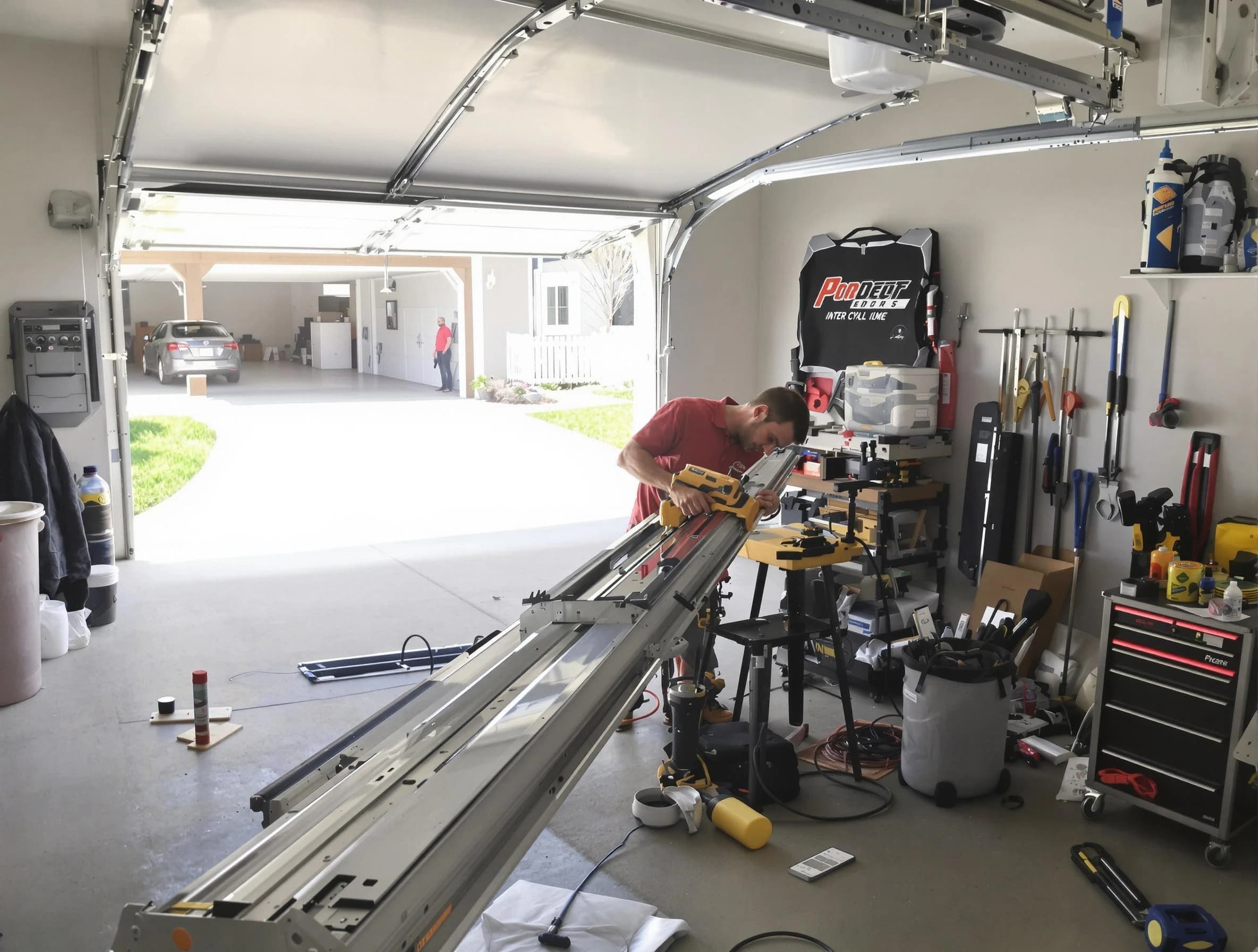 Pawtucket Garage Door Repair expert performing track repair in Pawtucket