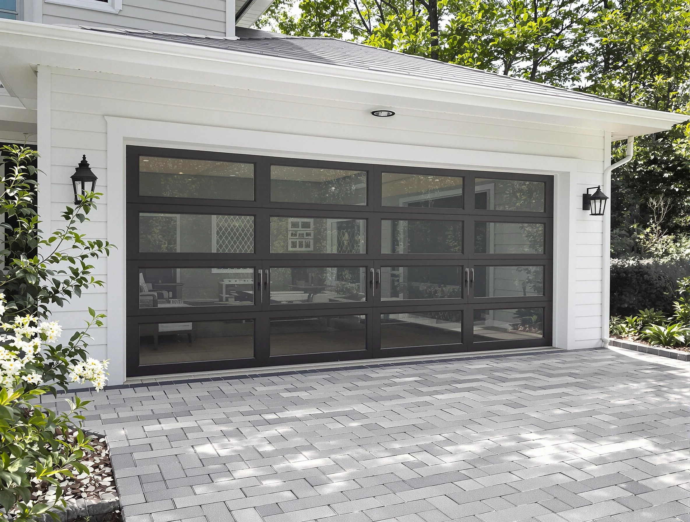 Pawtucket Garage Door Repair design specialist presenting custom garage door options to Pawtucket homeowner